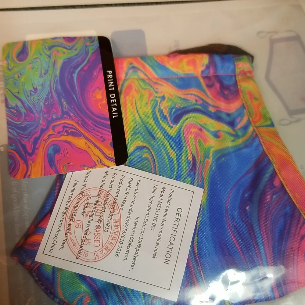 New tie dye face masks, washable size S/M